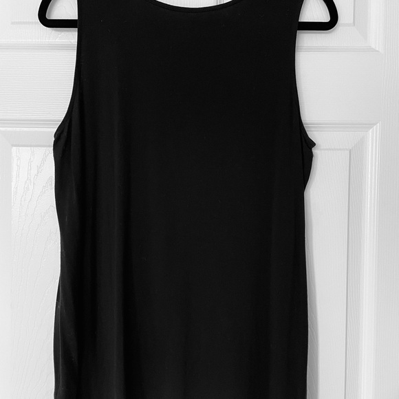 EUC 🖤 Chico’s Travelers™ Ruffle Tank | Scoop Neck | Beaded Detail - Picture 2 of 3